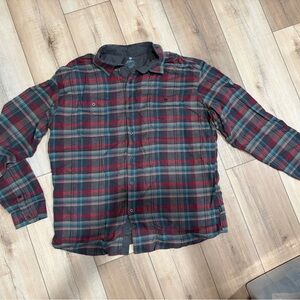 Kuhl Men's Red and Green Plaid Button Down Shirt